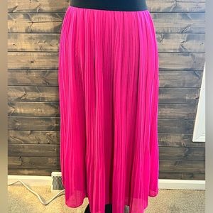 Torrid Hot Pink Pleated Chiffon Skirt